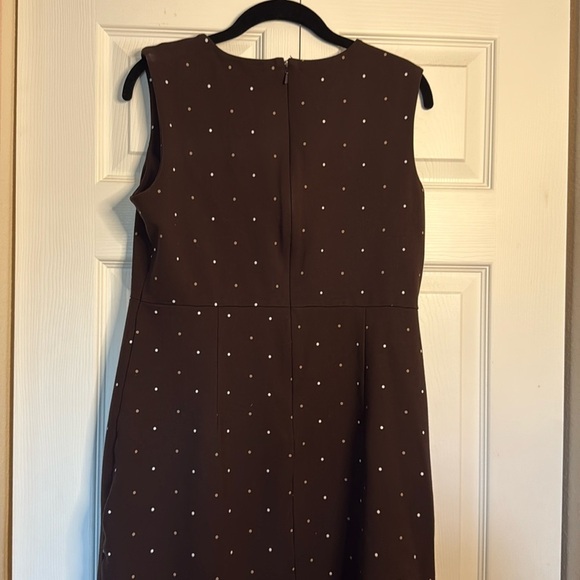 Lands' End Chocolate brown polka dot Dress size 10 - Picture 6 of 9